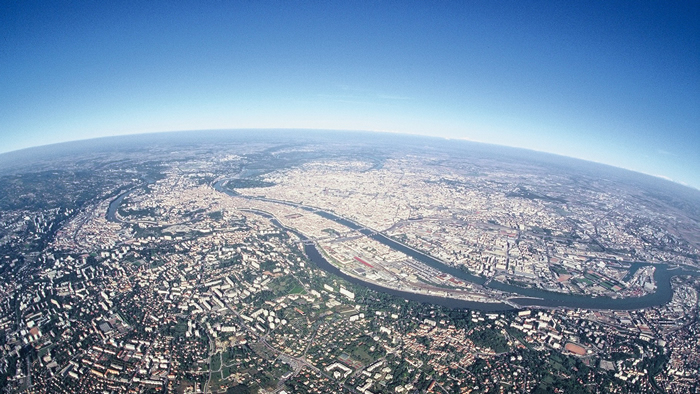 Vue aérienne de Lyon