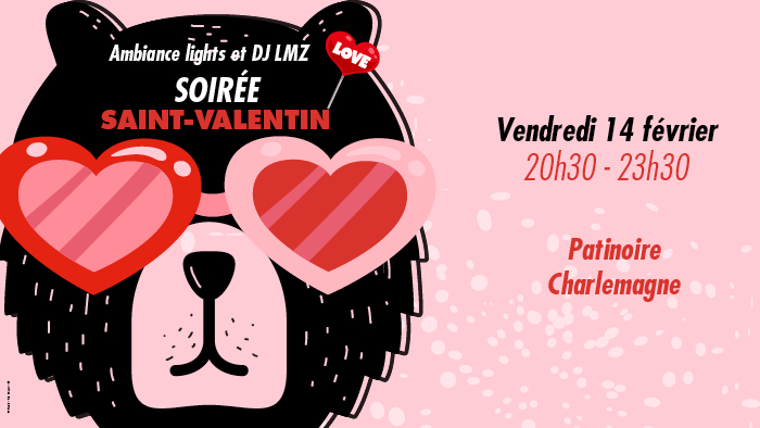 soirée saint valentin patinoire Charlemagne