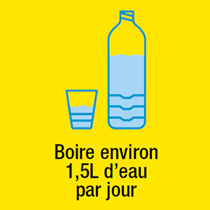 Canicule : boire 1,5 L d'eau par jour