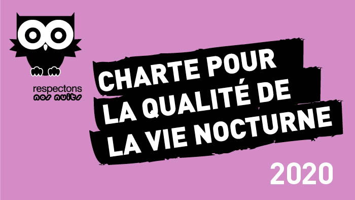 Charte pour la qualité de la vie nocturne 2020 - Chouette sur fond rose