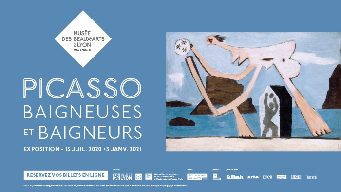 Affiche exposition Picasso. Baigneuses et baigneurs
