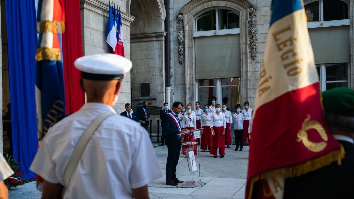 Hôtel de Ville, allocution de Grégory Doucet, Maire de Lyon 3 - © Renaud Alouche 