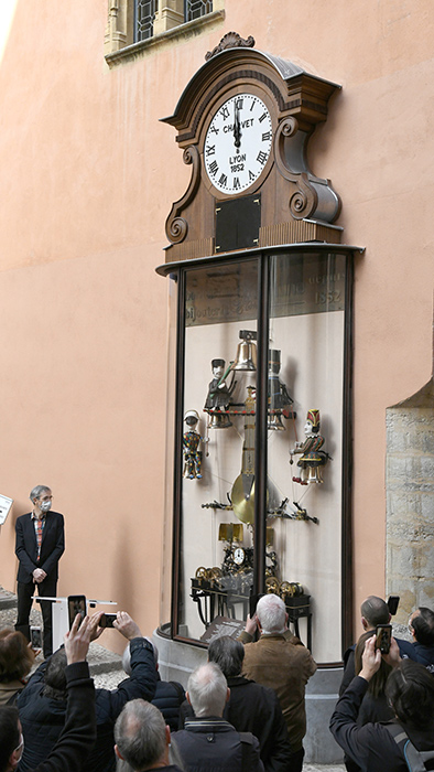 Inauguration de l'horloge Charvet