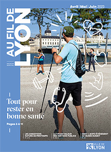 Couverture du magazine Au fil de Lyon printemps 2023