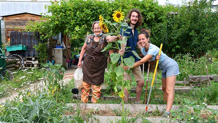 Le jardin Pré Santy est situé au pied de la résidence Maurice Langlet (8e arrondissement)