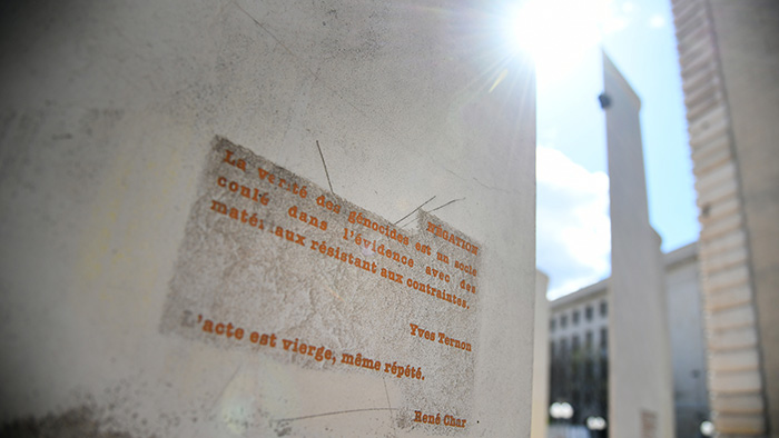 Mémorial du génocide des Arméniens et de tous les crimes contre l'humanité, Place Antonin Poncet; Lyon 2e