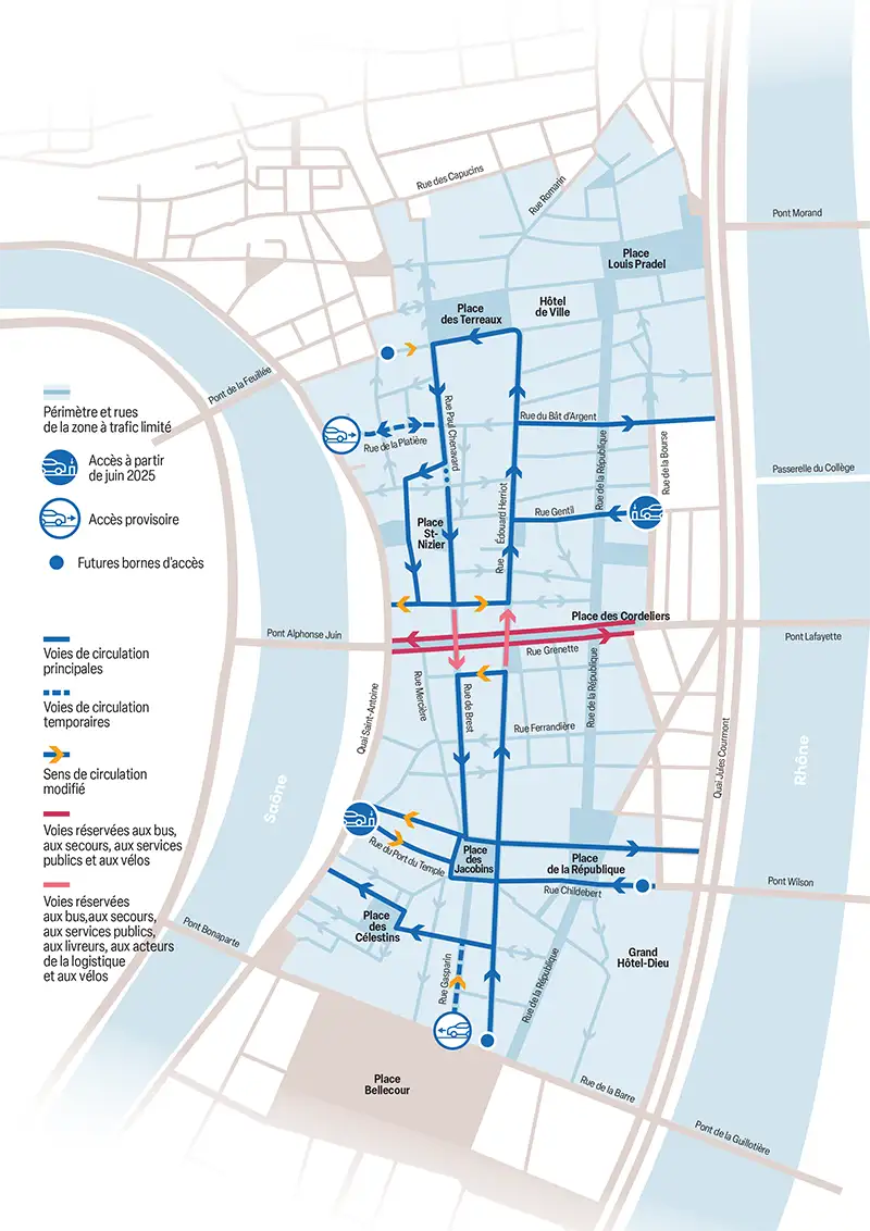 Plan circulation de la zone à trafic limité