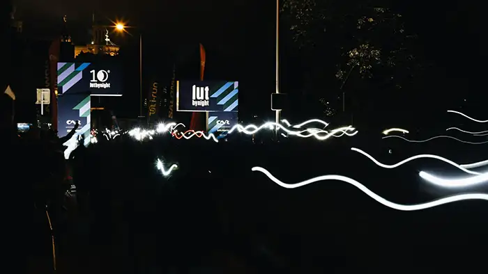 Lyon Urban Trail by night