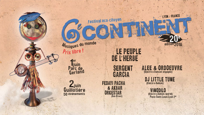 Festival 6e Continent - 20e édition - Parc de Gerland & Guillotière