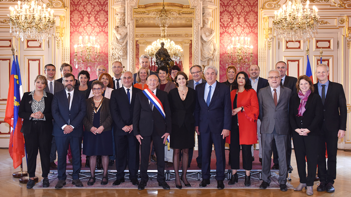 Exécutif municipal dans les salons de l'Hôtel de Ville le 5 novembre 2018