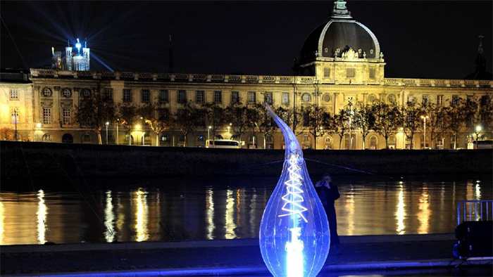 Grand Hôtel Dieu avant rénovation Fête des Lumières 2017