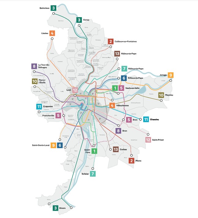 Carte des Voies Lyonnaises