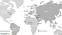 Les territoires partenaires de la ville et de la Métropole de Lyon dans le monde
