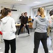 Elèves du lycée Don Bosco lors d'un atelier théâtre / Muriel Chaulet - Ville de Lyon