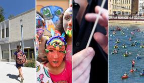 Temps forts de la rentrée : rentrée des classes au nouveau groupe scolaire Françoise Héritier, fabrique de masques durant le temps périscolaire, un nouveau chef à l'ONL, le Lyon Kayak